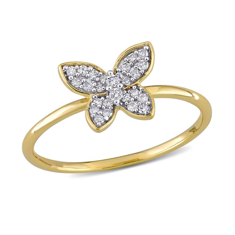 FREE Gift - Aurora Diamond Butterfly Ring - 10K Yellow Gold-1 product photo