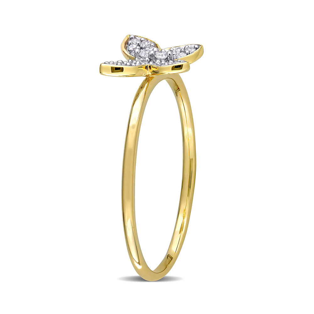 FREE Gift - Aurora Diamond Butterfly Ring - 10K Yellow Gold-3 product photo