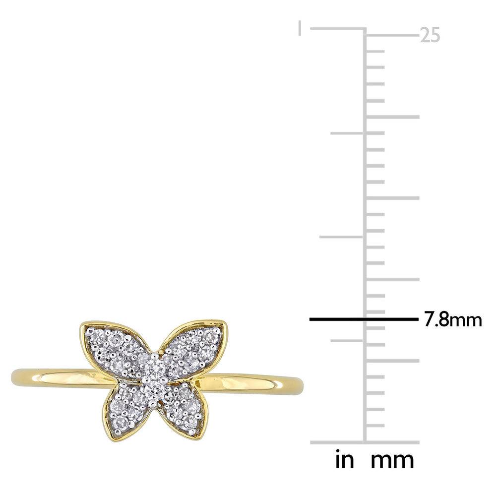 FREE Gift - Aurora Diamond Butterfly Ring - 10K Yellow Gold-6 product photo