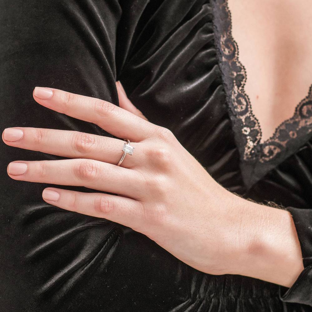 Side Initial Necklace - Silver-1 product photo