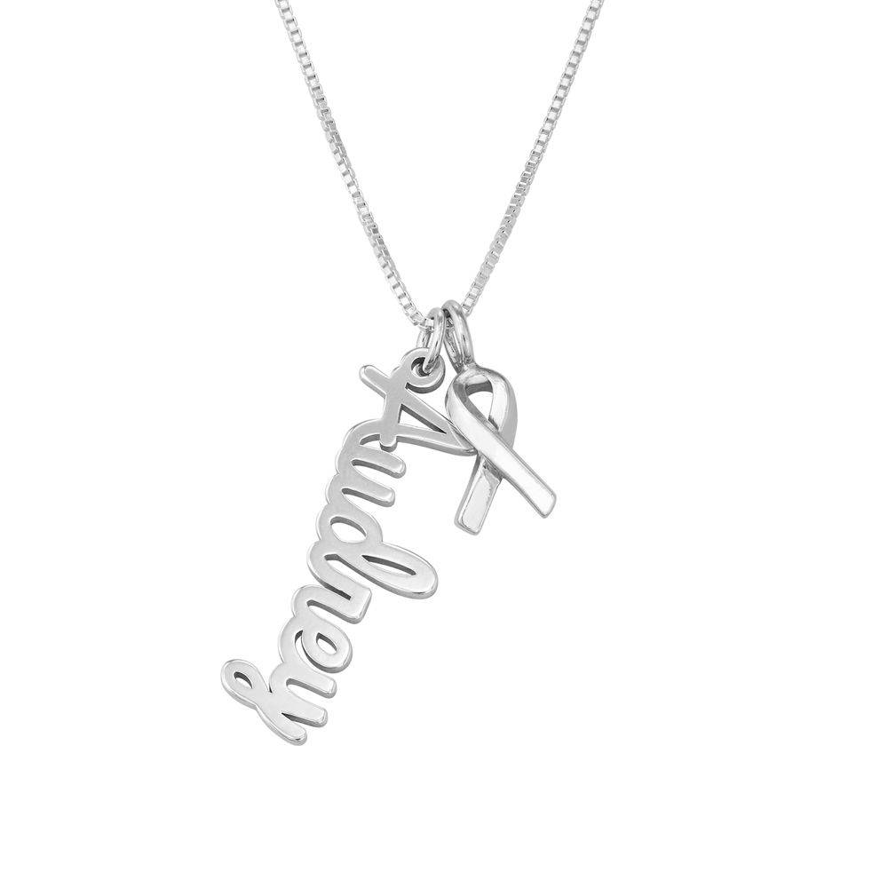 Engraved Moissanite Tennis Necklace - Silver-1 product photo