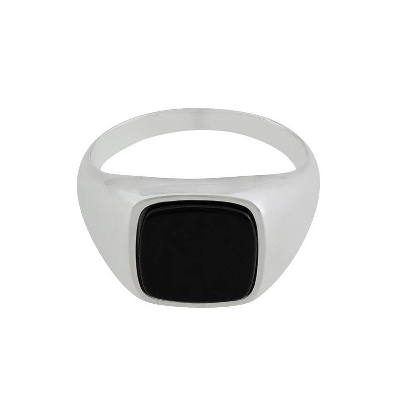 Black Moon Signet Ring - Sterling Silver-2 product photo