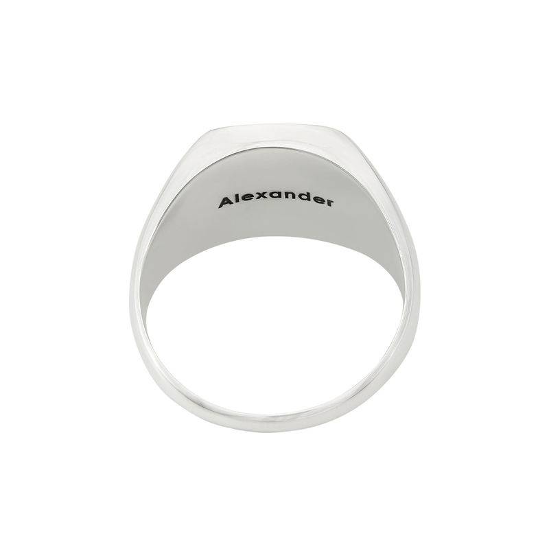 Black Moon Signet Ring - Sterling Silver-3 product photo