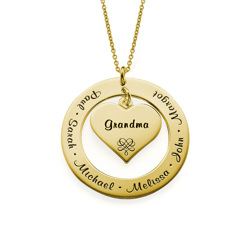 Grandmothe / Mother Necklace with Names - Gold Plated-1 product photo