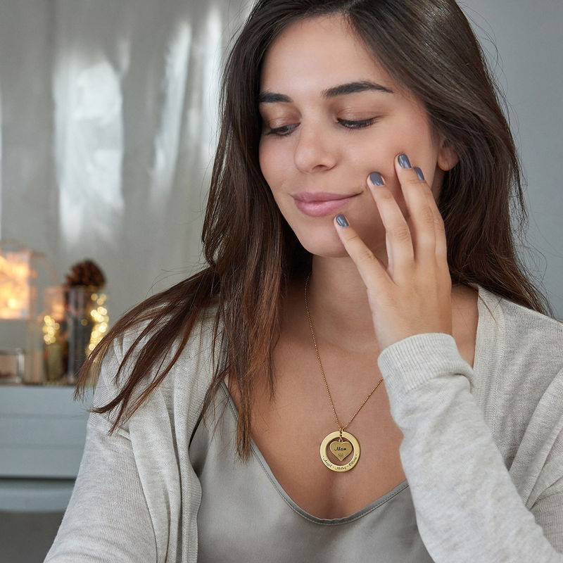 Grandmothe / Mother Necklace with Names - Gold Plated-3 product photo