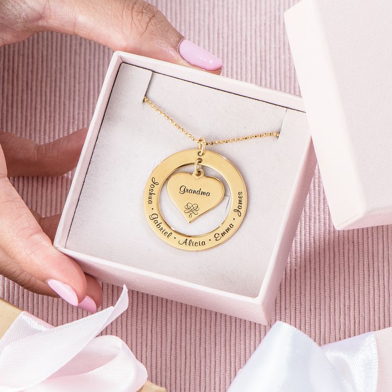 Grandmothe / Mother Necklace with Names - Gold Plated-6 product photo