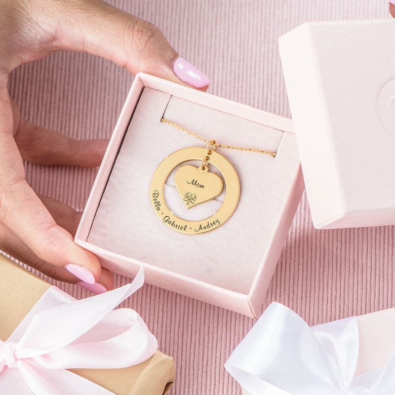 Grandmothe / Mother Necklace with Names - Gold Plated-7 product photo