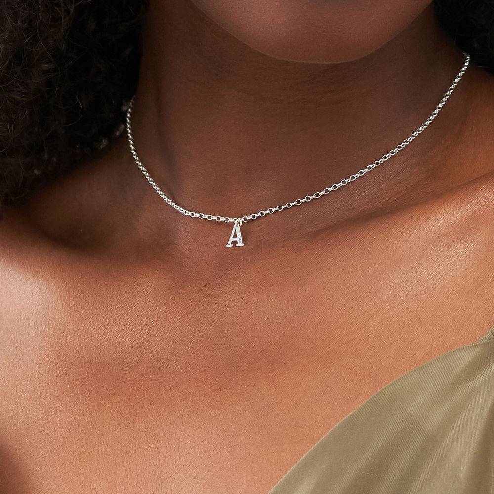 A to Z Name Choker - Silver-4 product photo