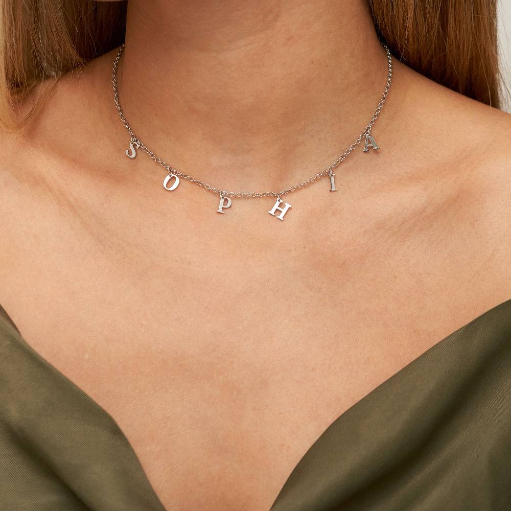 A to Z Name Choker - Silver-6 product photo