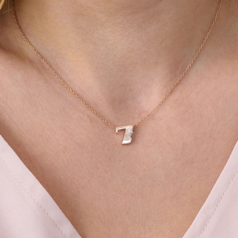 Number Necklace - Rose Gold Plated-3 product photo