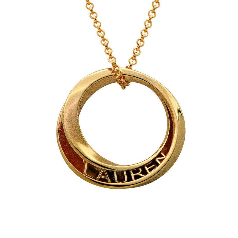 Tyra Initial Medallion Necklace - 14k Solid Gold-1 product photo