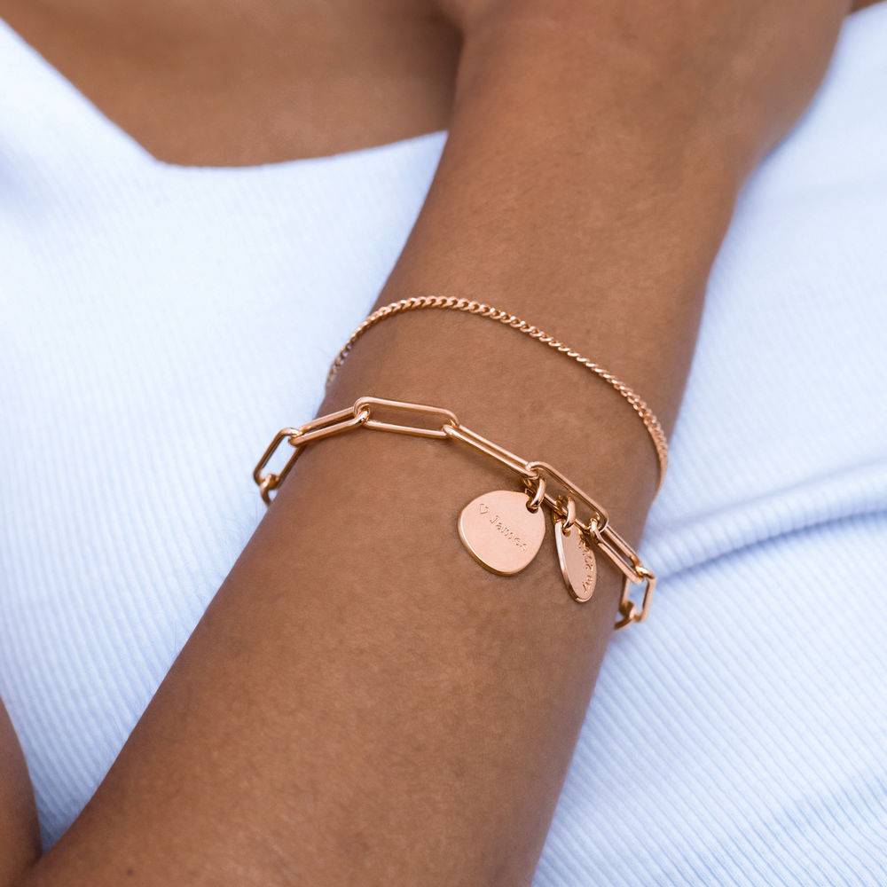 Inez Initial Bracelet/Anklet - 14K Solid Gold-1 product photo