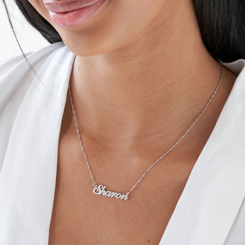 Annie Teardrop Name Necklace with Gemstones in 18K Gold Vermeil-1 product photo