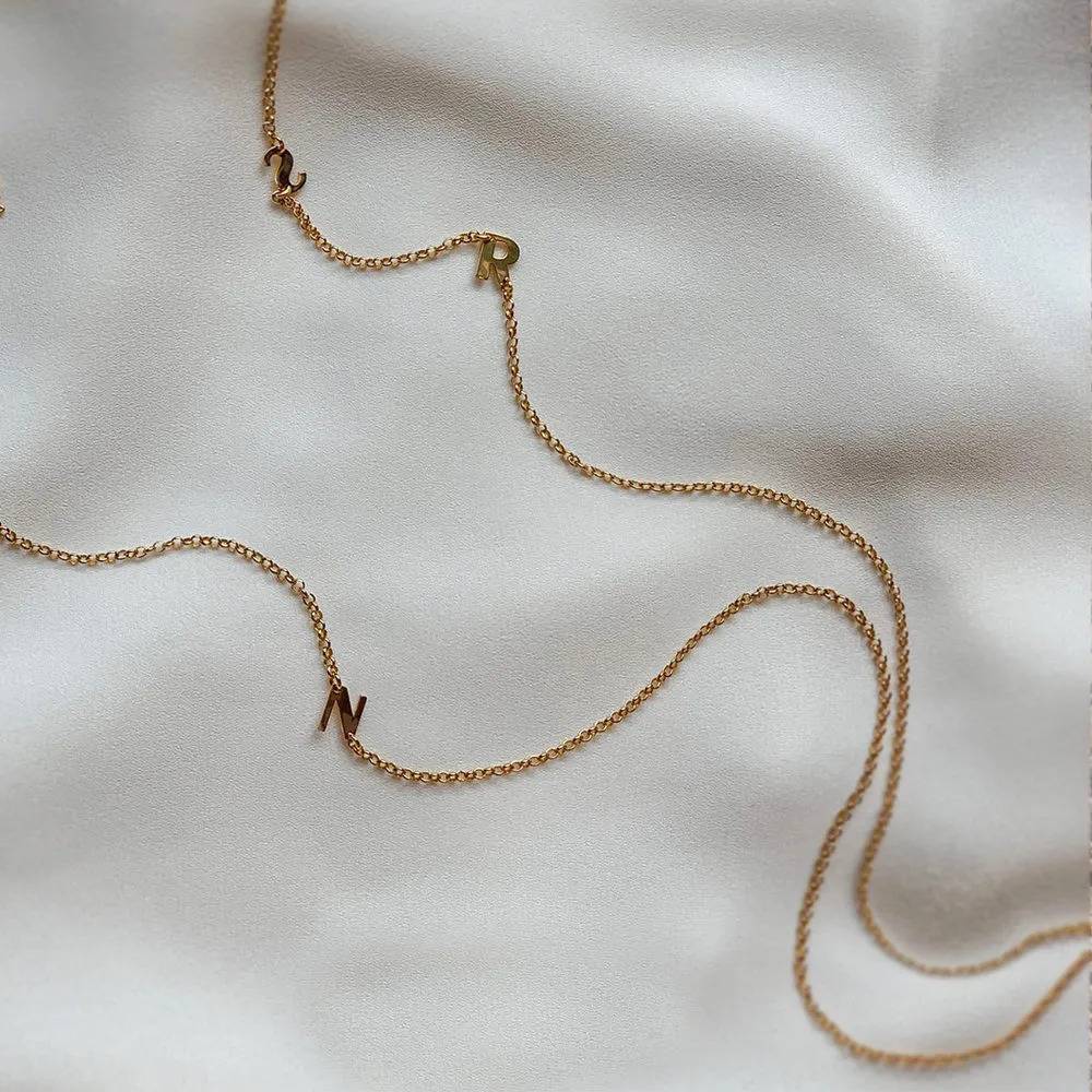 Mini Initial Necklace - Gold Plated -TEST-3 product photo