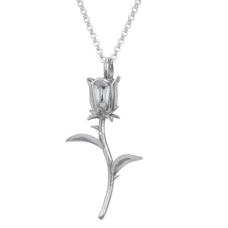 Forever Rose Necklace - Silver-2 product photo