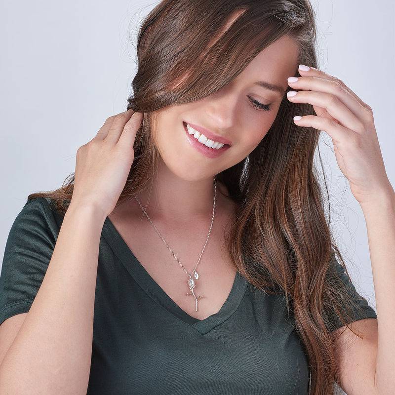 Forever Rose Necklace - Silver-3 product photo