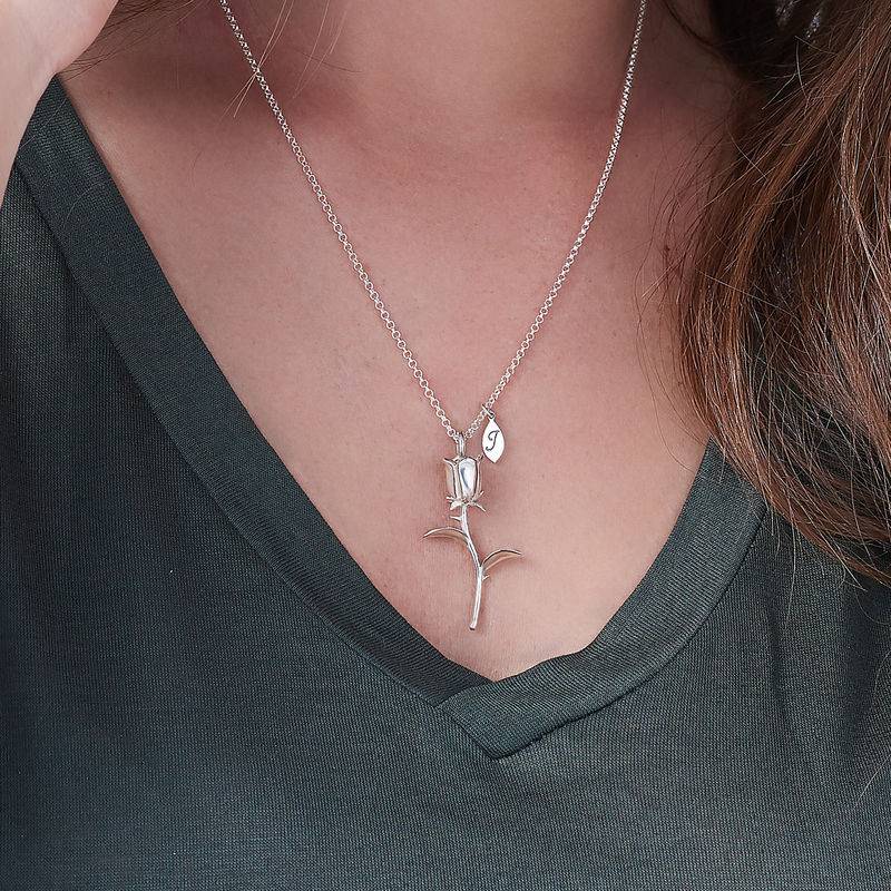 Forever Rose Necklace - Silver-4 product photo