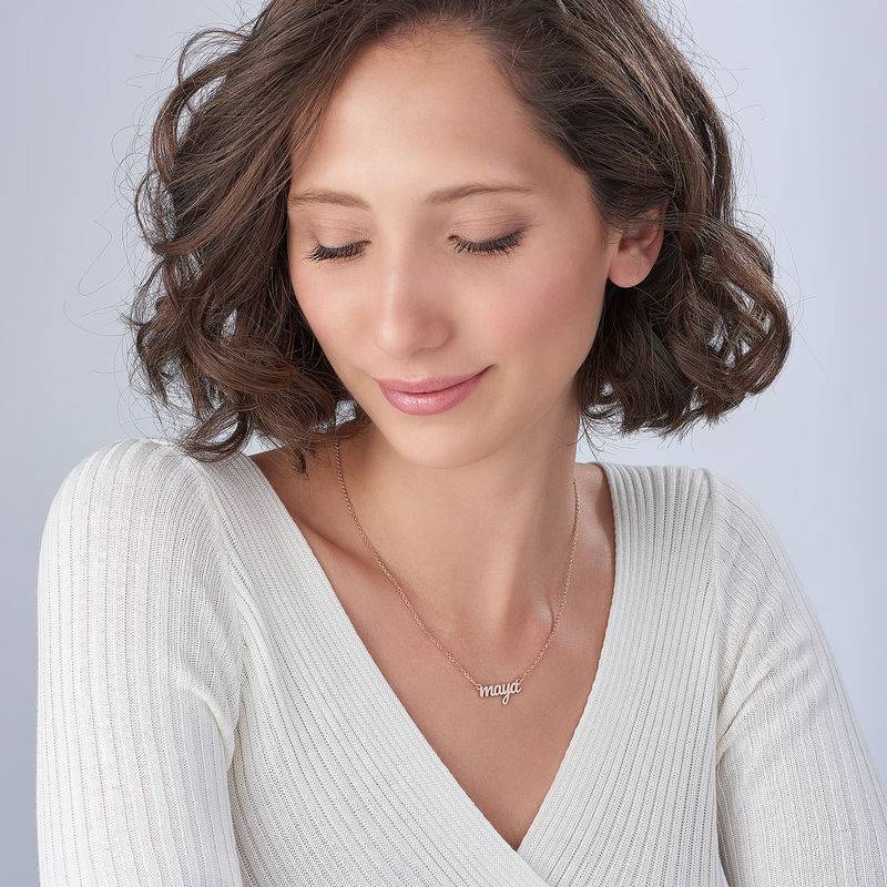 Willow Disc Initial Necklace with Diamond - Silver-1 product photo